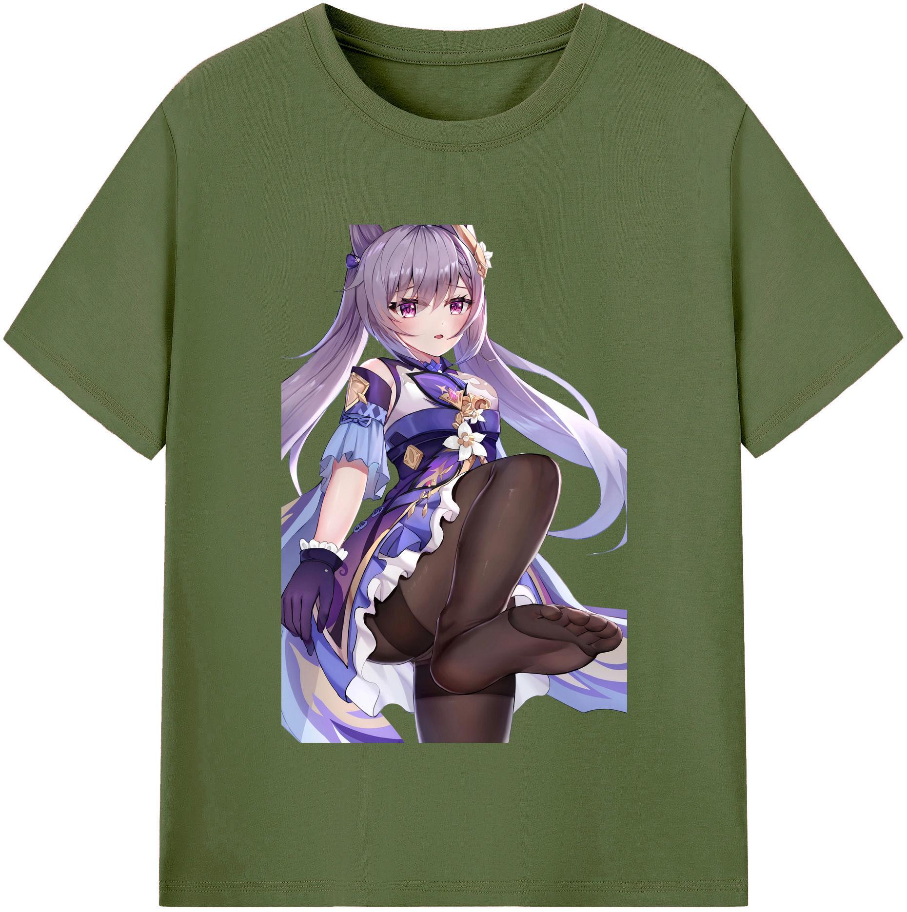 げんし神 刻晴 こくせい genshin Kokusei 綿100％半袖Tシャツ（フロントプリント）